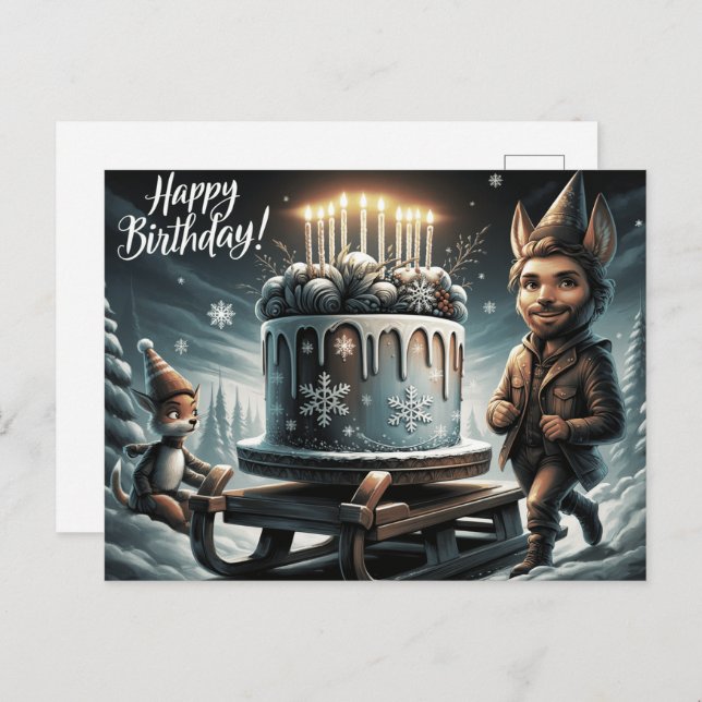 Cartão Postal Happy Birthday 2026  Postcards divers -4 (Frente/Verso)