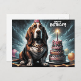 Cartão Postal Happy Birthday 2026 Postcards Dog