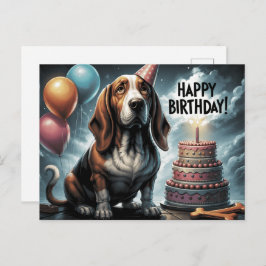 Cartão Postal Happy Birthday 2026 Postcards Dog -2