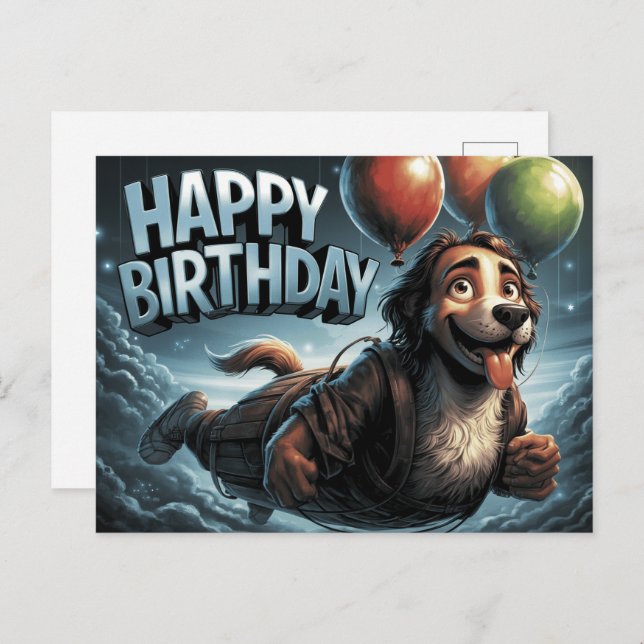 Cartão Postal Happy Birthday 2026 Postcards Dog -4 (Frente/Verso)