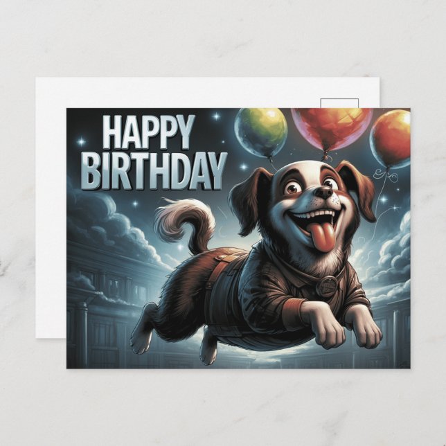 Cartão Postal Happy Birthday 2026 Postcards Dog -6 (Frente/Verso)