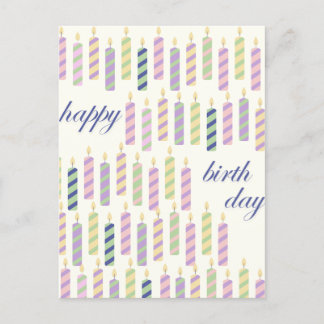 Cartão Postal happy birthday candles