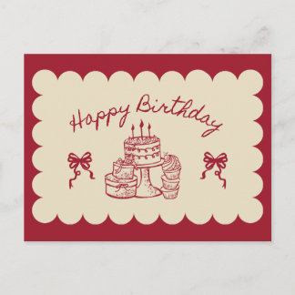 Cartão Postal Happy Birthday Card | Birthday Greeting Card