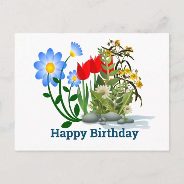 Cartão Postal Happy Birthday Postcard (Frente)