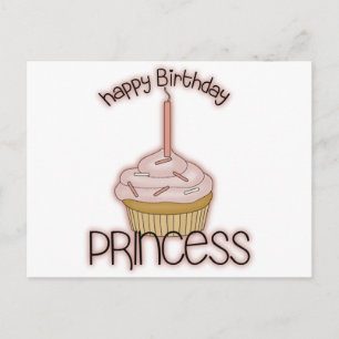 Cartão Postal Happy Birthday Princess