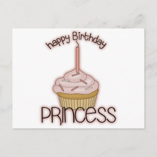Cartão Postal Happy Birthday Princess