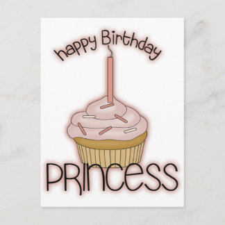 Cartão Postal Happy Birthday Princess