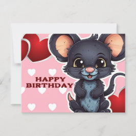 Cartão Postal Happy birthday! souris