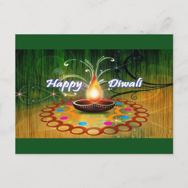 Cartão Postal Happy Diwali (Frente)
