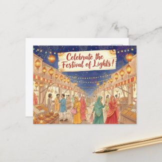 Cartão Postal Happy Diwali
