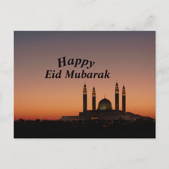 Cartão Postal Happy Eid Mubarak (Frente)