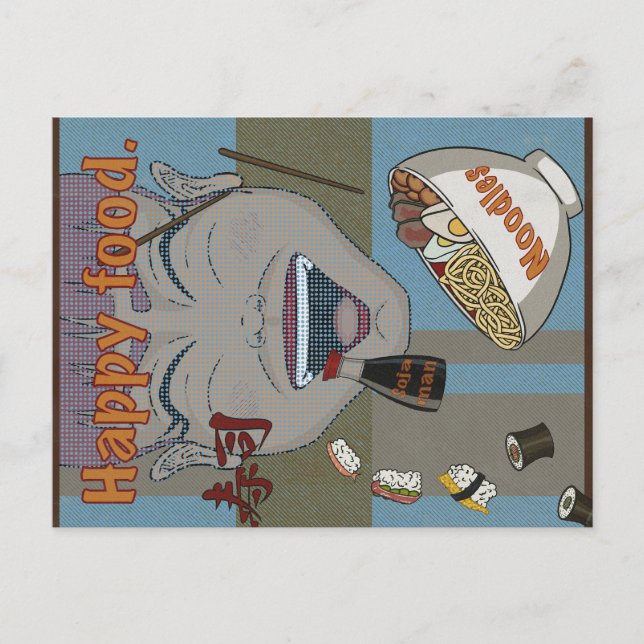 Cartão Postal Happy food  (Frente)