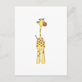 Cartão Postal Happy Giraffe. Cartoon