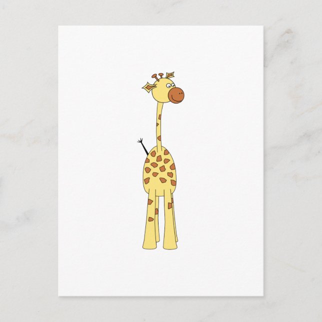 Cartão Postal Happy Giraffe. Cartoon (Frente)