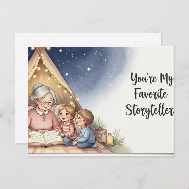 Cartão Postal Happy grandparents day postcard (Frente/Verso)