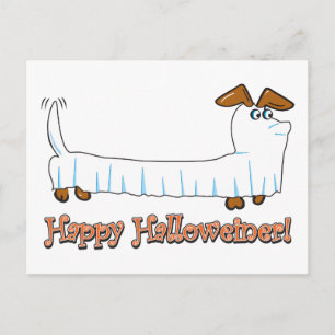Cartão Postal Happy Halloweiner