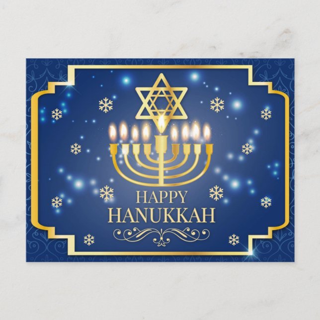 Cartão Postal Happy Hanukkah (Frente)