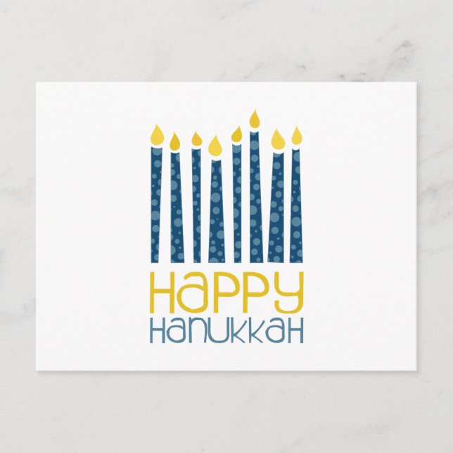 Cartão Postal Happy Hanukkah (Frente)