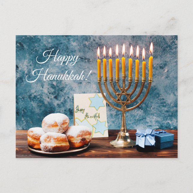 Cartão Postal Happy Hanukkah (Frente)