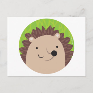 Cartão Postal Happy Hedgehog - Amigos do Woodland