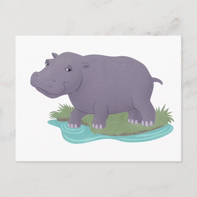 Cartão Postal Happy Hippo (Frente)