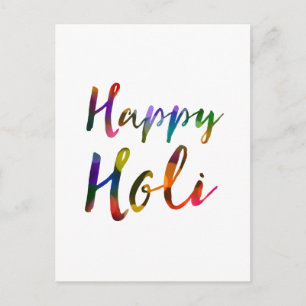 Cartão Postal Happy Holi Bokeh Lights