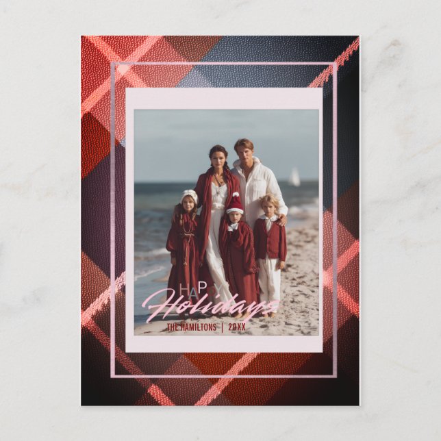 Cartão Postal Happy Holidays Modern Family photo postcard (Frente)