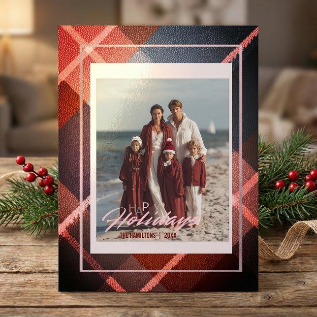 Cartão Postal Happy Holidays Modern Family photo postcard (Criador carregado)