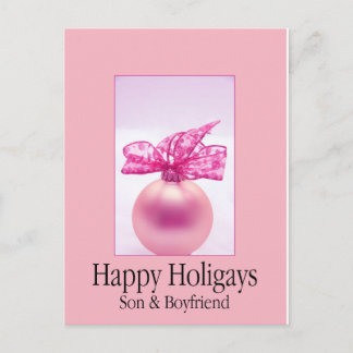 Cartão Postal Happy Holigays Son & Namorado
