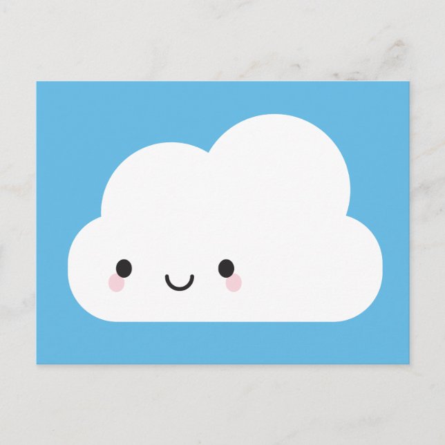 Cartão Postal Happy Kawaii Cloud (Frente)