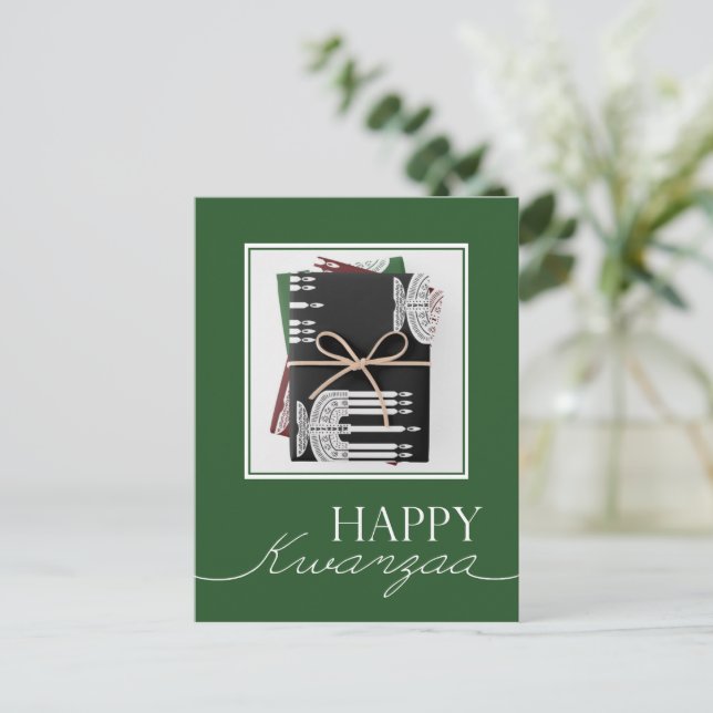 Cartão Postal Happy Kwanzaa (Em pé/Frente)