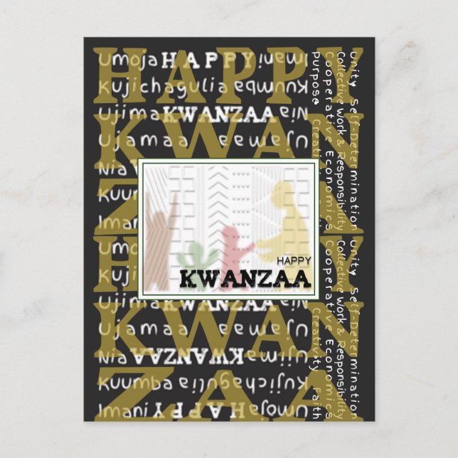 Cartão Postal Happy Kwanzaa (Frente)