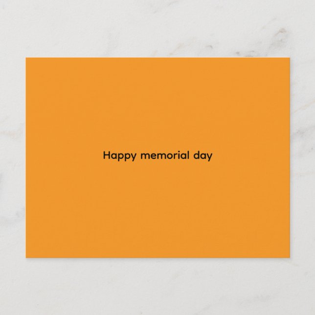 Cartão Postal Happy  memorial day nniversary Cards (Frente)
