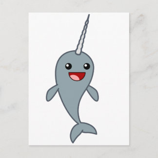 Cartão Postal Happy Narwhal