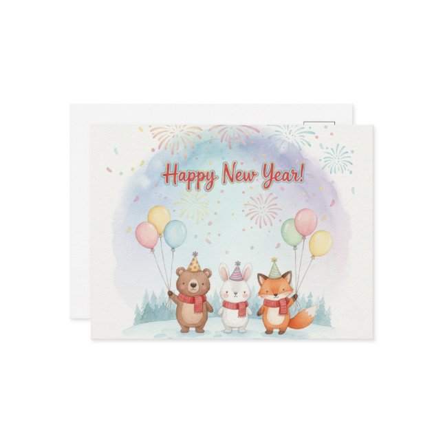 CARTÃO POSTAL HAPPY NEW YEAR 2026  (Frente/Verso In Situ)