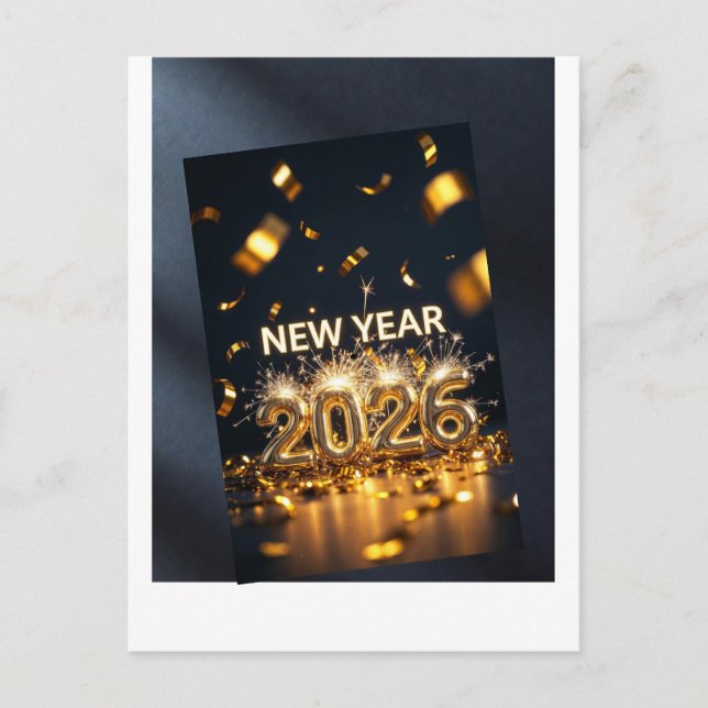 Cartão Postal Happy New Year 2026 – Fresh Start, New Hopes Greet (Frente)