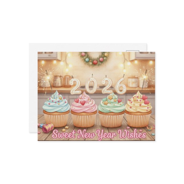 Cartão Postal HAPPY NEW YEAR 2026 Postcard (Frente/Verso In Situ)