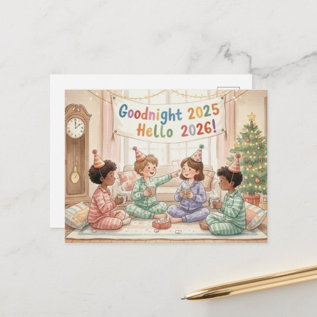 Cartão Postal HAPPY NEW YEAR 2026 Postcard (Frente/Verso In Situ)