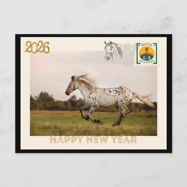 Cartão Postal Happy New Year 2026 postcard (Frente)