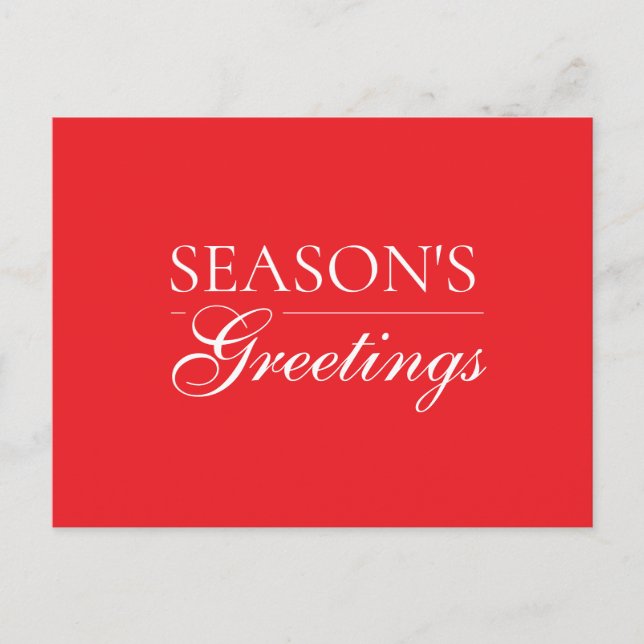 Cartão Postal Happy New Year Merry Christmas Holiday Season (Frente)