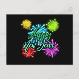 Cartão Postal Happy New Year Postkarte