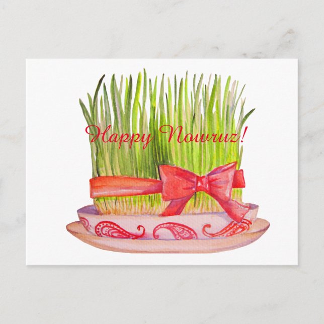 Cartão Postal Happy Noroz Sabzeh (Frente)
