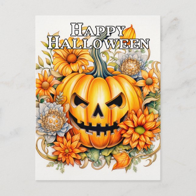 Cartão Postal Happy Pumpkin Season (Frente)