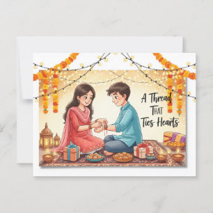 Cartão Postal Happy Rakhi, Raksha Bandhan
