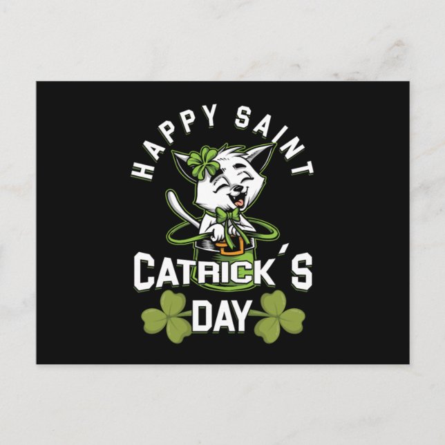 Cartão Postal Happy Saint Catrick Irish St Patricks Day Gift (Frente)