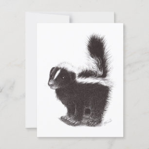 Cartão Postal Happy Skunk