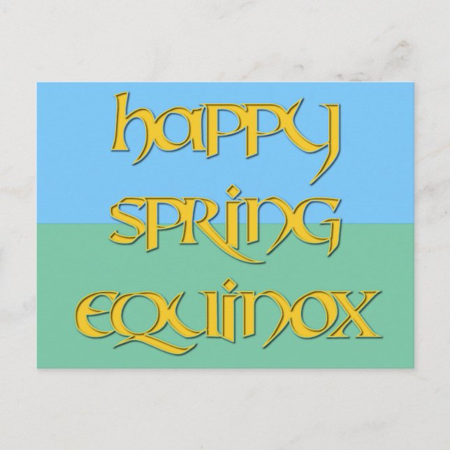 Cartão Postal Happy Spring Equinox Postcard (Frente)