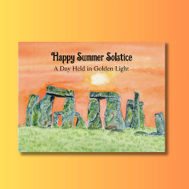 Cartão Postal Happy Summer Solstice Stonehenge