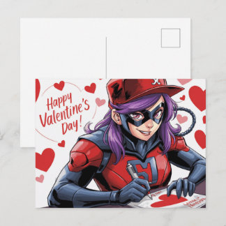 Cartão Postal Happy Valentine’s Day Super-Héros
