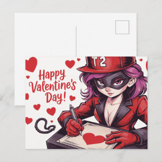 Cartão Postal Happy Valentine’s Day Super-Héros -2